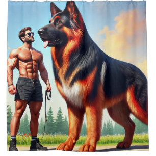 German Shepherd Shower Curtain