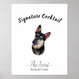 German Shepherd Signature Drink Sign