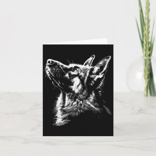 German Shepherd Silhouette Graphic German Shepherd Card