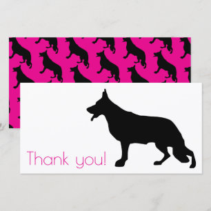 German Shepherd Silhouette Gratitude Thank You Card