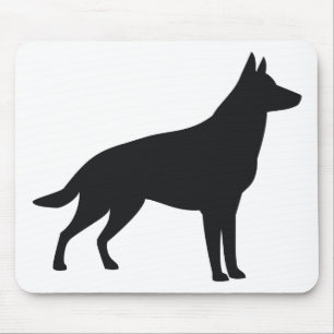 German Shepherd Silhouette Mouse Mat