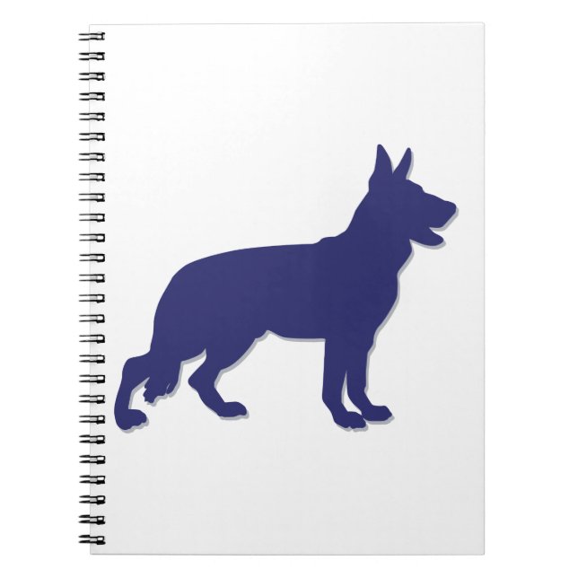 German Shepherd Silhouette Notebook (Front)