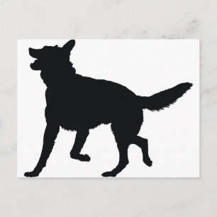 German Shepherd Silhouette Postcard
