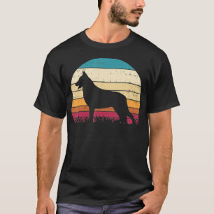 German Shepherd Silhouette Retro K9 Pet Dog Gift T-Shirt