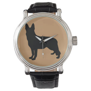 German Shepherd Silhouette Watch