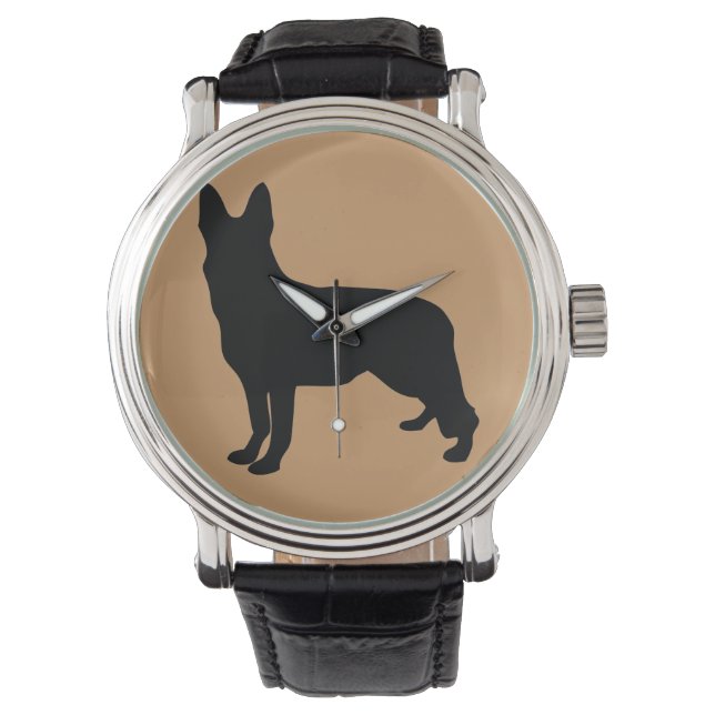 German Shepherd Silhouette Watch (Front)