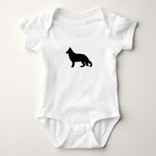 german shepherd silo black baby bodysuit