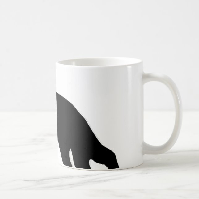 german shepherd silo black coffee mug (Right)