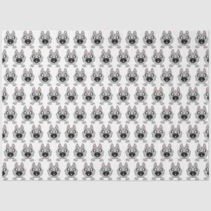 German Shepherd Silver and Black Peeking Cartoon Tissue Paper