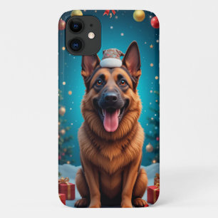 German Shepherd, sitting iPhone 11 Case