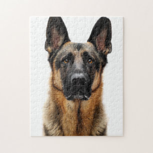 German Shepherd Sitting Up Jigsaw Puzzle