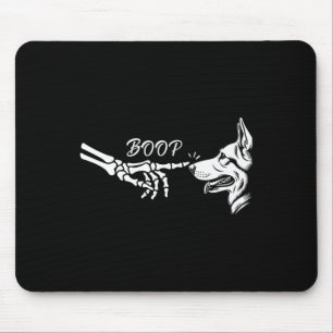 German Shepherd Skeleton Hand Boop Halloween Pet W Mouse Mat