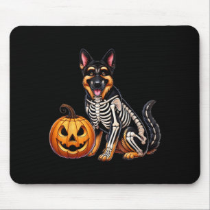 German Shepherd Skeleton Jack O Lantern Funny Dog Mouse Mat