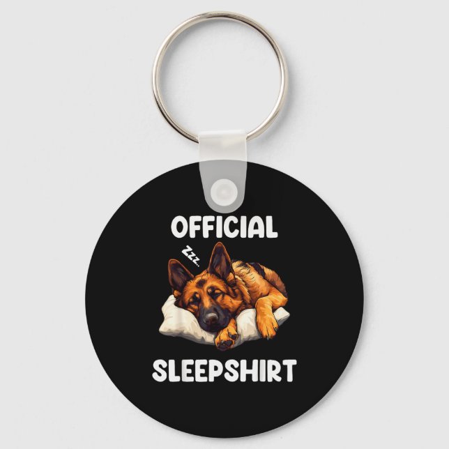 German Shepherd Sleepshirt Dog Lover Pajamas  Key Ring (Front)