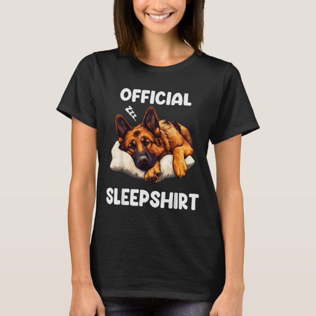 German Shepherd Sleepshirt Dog Lover Pajamas  T-Shirt (Front)