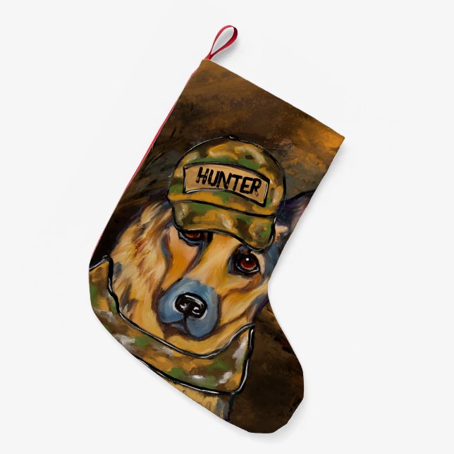 German Shepherd        Small Christmas Stocking (Front (Hanging))