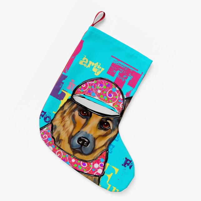 German Shepherd        Small Christmas Stocking (Front (Hanging))