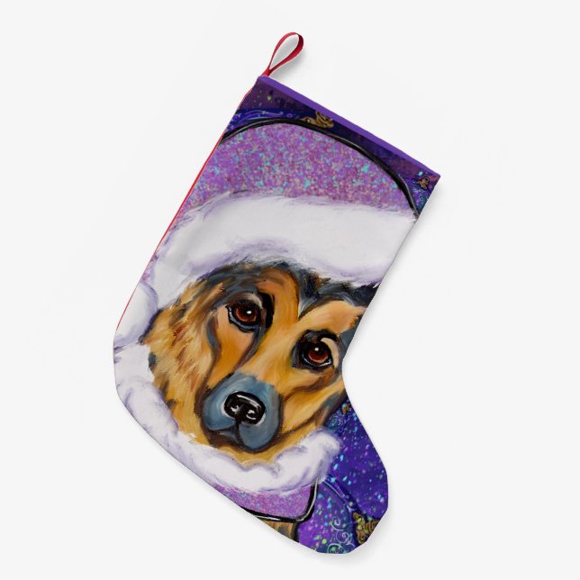 German Shepherd        Small Christmas Stocking (Front (Hanging))