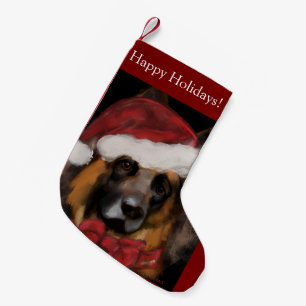 GERMAN SHEPHERD  SMALL CHRISTMAS STOCKING