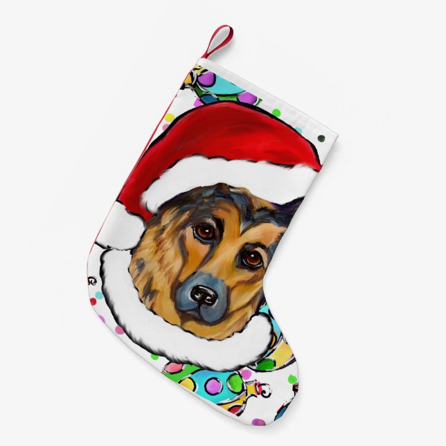 GERMAN SHEPHERD SMALL CHRISTMAS STOCKING (Front (Hanging))