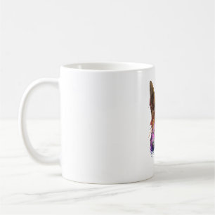 German Shepherd Splash Art Coffee Mug