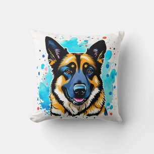 German Shepherd Splash Cushion