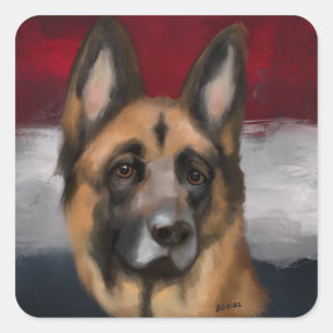 German Shepherd       Square Sticker