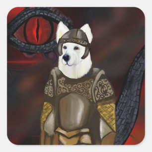 German Shepherd Square Sticker