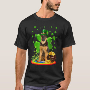 German Shepherd St Patricks Day Irish Shamrock D T-Shirt