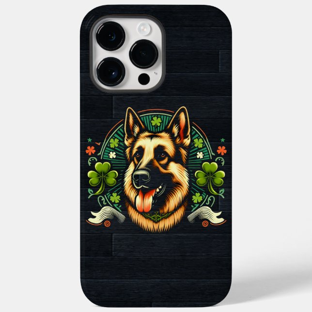 German Shepherd St Patrick's Day Shepherd Dog Gift Case-Mate iPhone Case (Back)