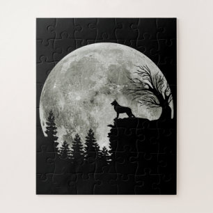  German Shepherd Standing On Mountain Halloween Jigsaw Puzzle