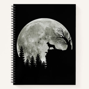 German Shepherd Standing On Mountain Halloween Notebook