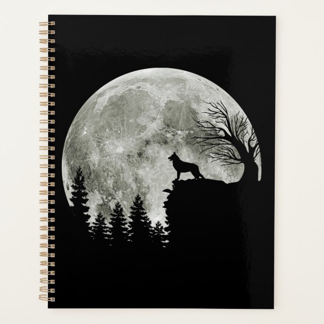  German Shepherd Standing On Mountain Halloween Planner (Front)