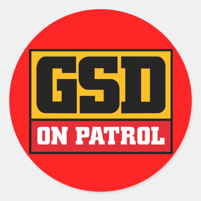 german shepherd sticker (Front)