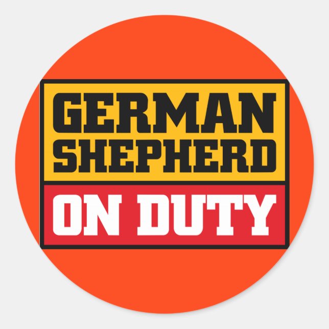 german shepherd sticker (Front)