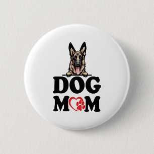 German Shepherd Stickers - German Shepherd Dog Mum 6 Cm Round Badge