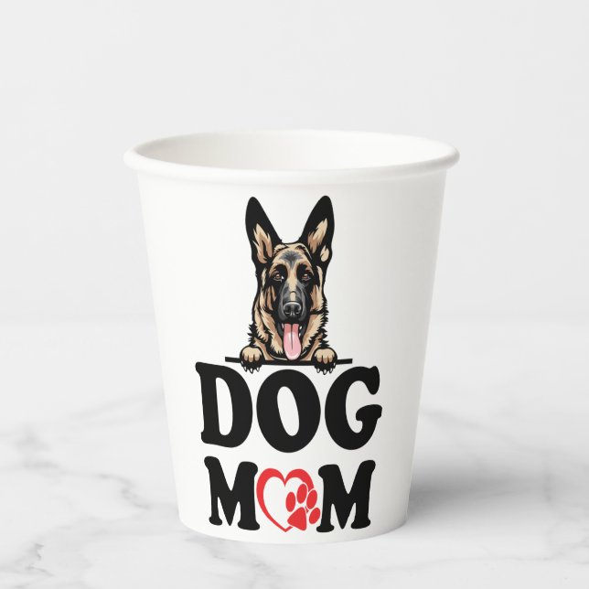 German Shepherd Stickers - German Shepherd Dog Mum Paper Cups (Front)