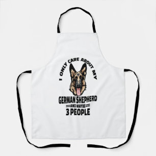 German Shepherd Stickers - I Only Care About My Ge Apron