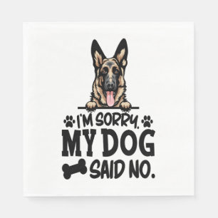 German Shepherd Stickers - I'm Sorry My Dog Said N Napkin