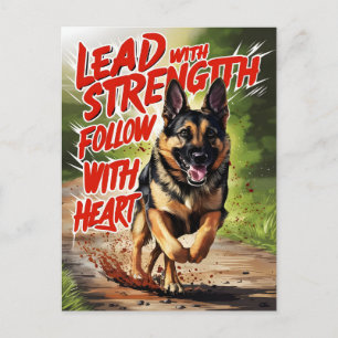 German Shepherd Strength and Heart Postcard