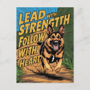 German Shepherd Strength & Heart Postcard