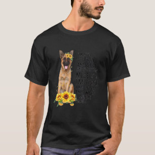 German Shepherd Sunflower Dog Mom Mama T-Shirt