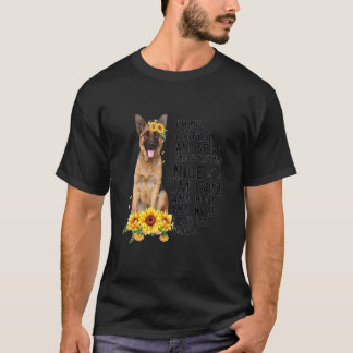 German Shepherd Sunflower Dog Mom Mama T-Shirt