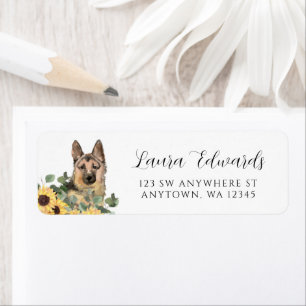 German Shepherd Sunflower Eucalyptus Address