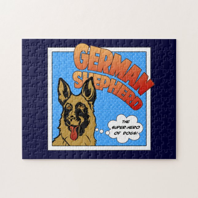 German Shepherd Super Hero Jigsaw Puzzle (Horizontal)