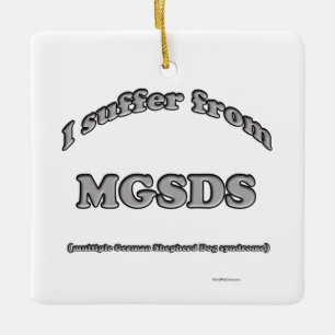 German Shepherd Syndrome Ceramic Ornament