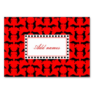 German Shepherd Tablecards Table Number