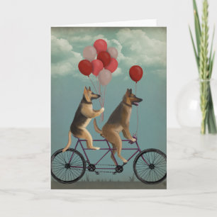 German Shepherd Tandem Card