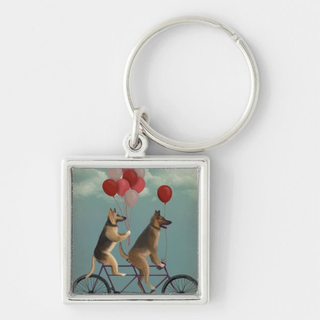 German Shepherd Tandem Key Ring (Front)