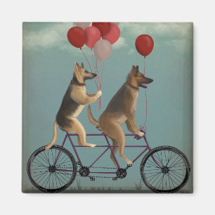 German Shepherd Tandem Magnet